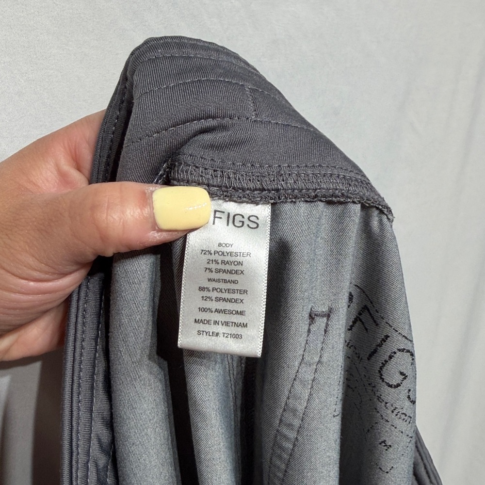 Figs High Waisted Livingston Basic Scrub Pants Graphite Size Medium - Picture 10 of 11